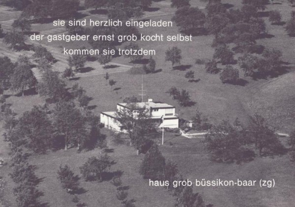 Haus grob, Büssikon-Baar ZG  -  Flugaufnahmen Vorderseite