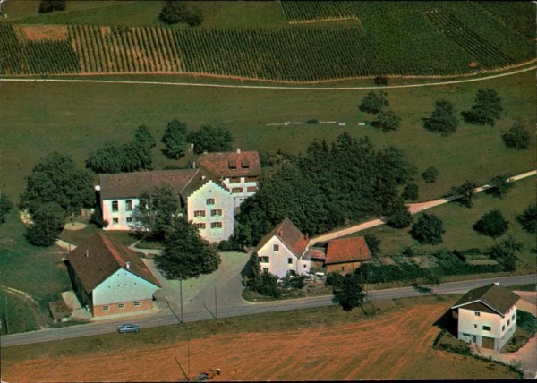 Osterfingen, Flugaufnahme, Gasthaus Bad Vorderseite