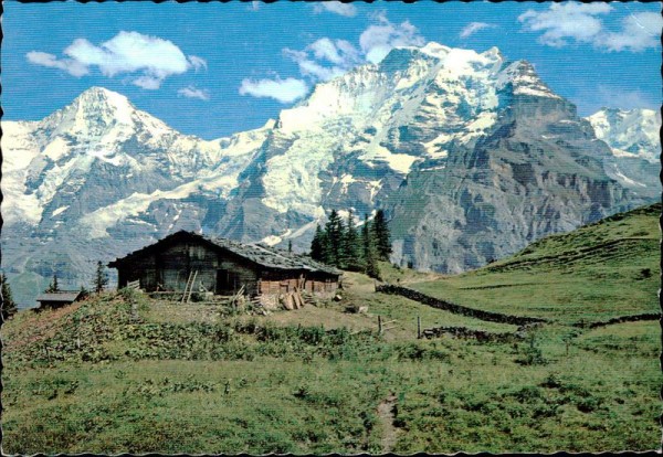 Mürren mit Mönch und Jungfrau Vorderseite