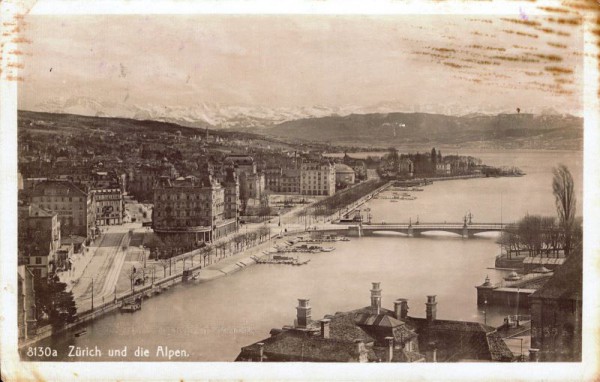 Zürich und die Alpen