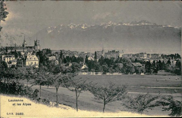 Lausanne et la Alpes Vorderseite