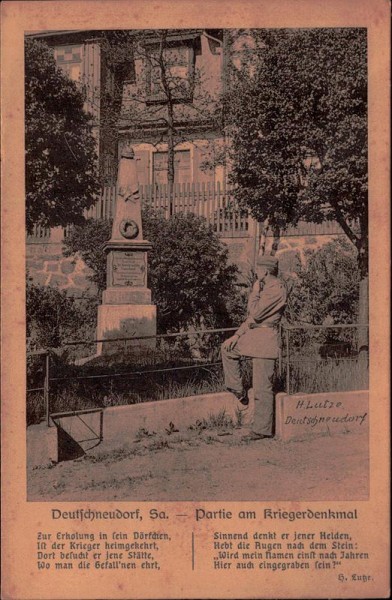 Deutschneudorf, Partie am Kriegerdenkmal Vorderseite