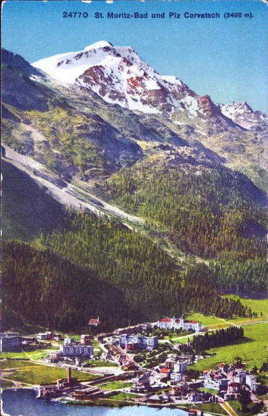 St.Moritz-Bad und Piz Corvatsch (3498m)