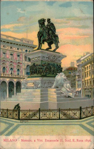 Milano, Monumento Vitt. Emanuele II Vorderseite