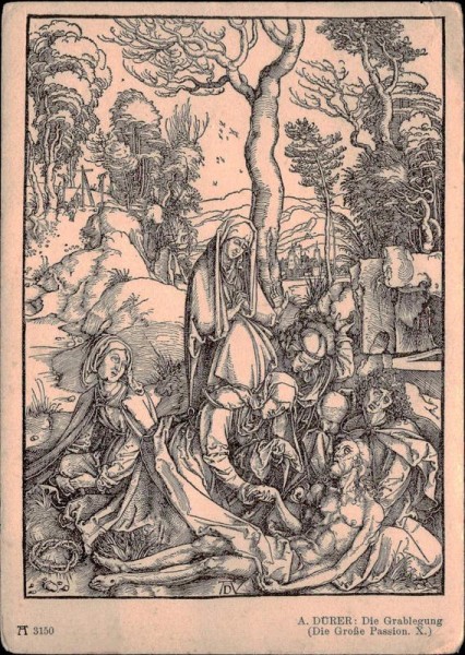 A. Dürer, die Grablegung Vorderseite