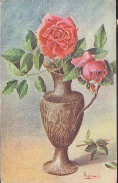 Rosen in Vase Vorderseite