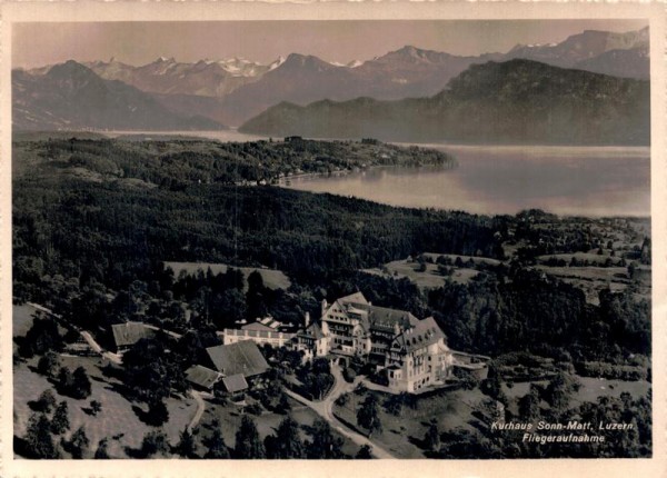 Kurhaus Sonn-Matt, Luzern, Fliegeraufnahme Vorderseite