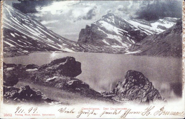 Gemmipass - Der Daubensee. 1899