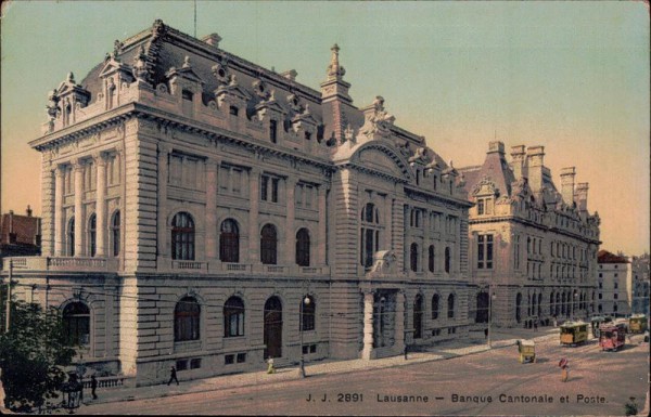 Lausanne - Banque Cantonale et Poste Vorderseite