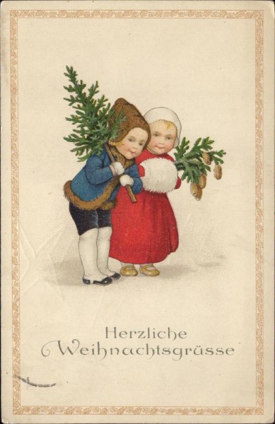 Herzliche Weihnachtsgrüsse Vorderseite