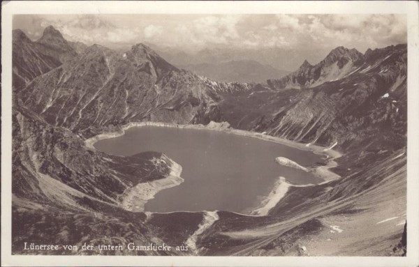 Lünersee von der Gamslücke aus