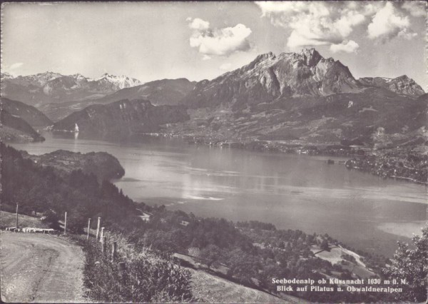 Seebodenalp ob Küssnacht. Blick auf Pilatus u. Obwaldneralpen