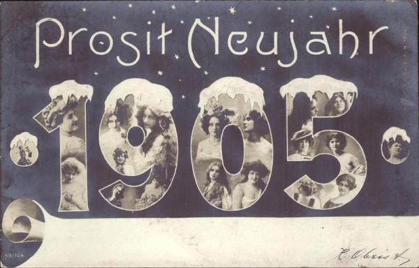 Prosit Neujahr 1905 Vorderseite