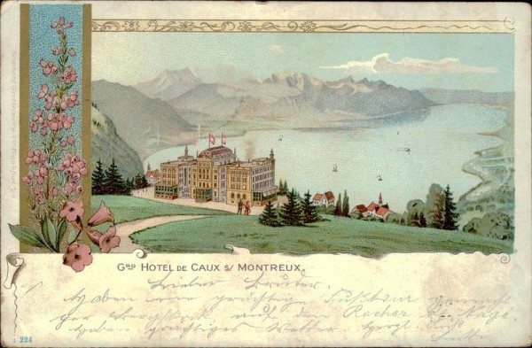 Grd Hotel de Caux s/Montreux Vorderseite