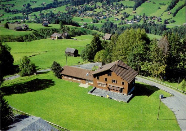 Wildhaus, Schwendi, Frauenfelderhaus,  Flugaufnahme Vorderseite