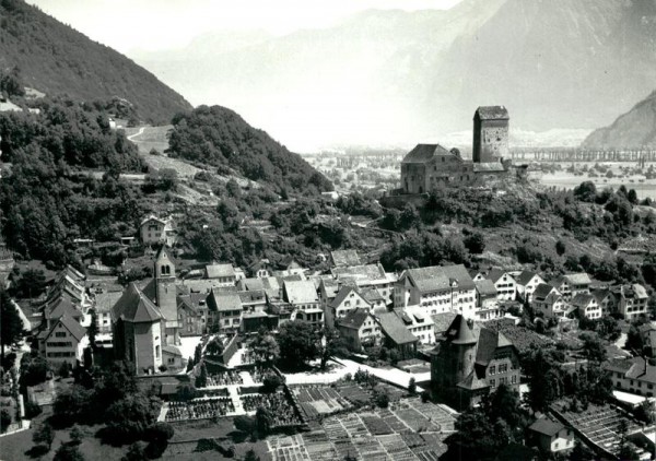 Sargans-Flugaufnahme Vorderseite