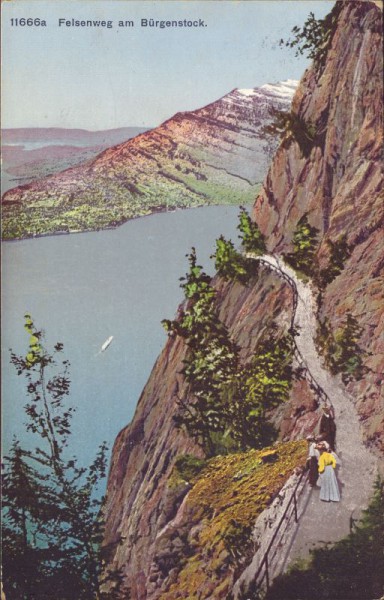 Felsenweg am Bürgenstock. 1915