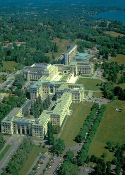 Palais des Nations Unies, Genève Vorderseite