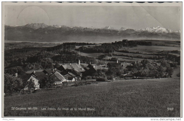 St. Georges (alt. 935) Les Sents du Midi et le Mont Blanc