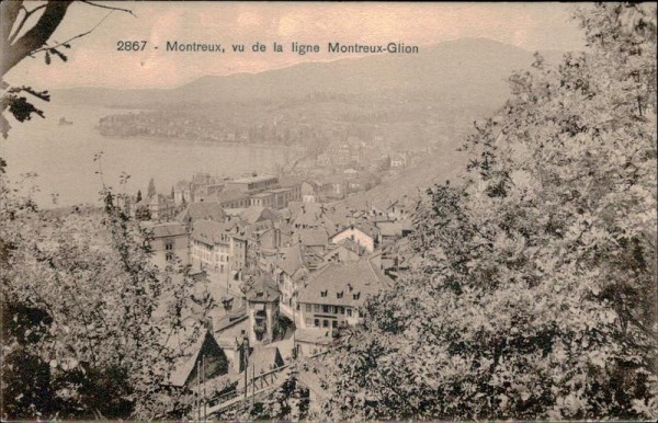 Montreux, vu de la ligne Montreux-Glion Vorderseite