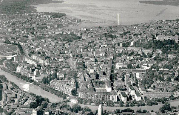 Genève, Vue aérienne des Quartiers Vorderseite