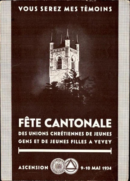 Fête Cantonale..., 1934 Vorderseite