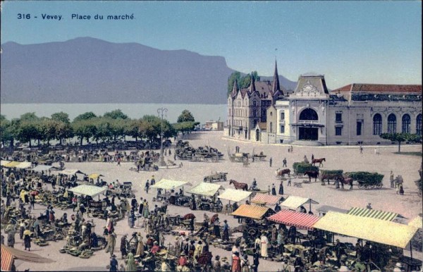 Vevey. Place du marché Vorderseite