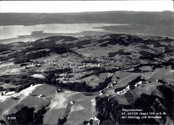 Flugaufnahme St.Anton mit Oberegg und Bodensee Vorderseite