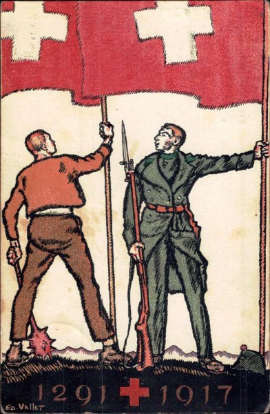 Bundesfeier-Postkarte 1917 Vorderseite