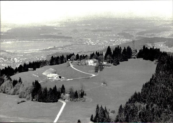 Bachtel-Kulm ,Gasthaus,  Flugaufnahme Vorderseite