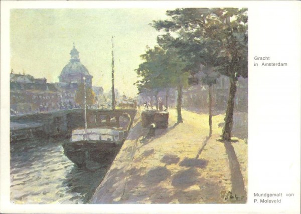 Gracht in Amsterdam, Mundgemalt von P.Moleveld Vorderseite