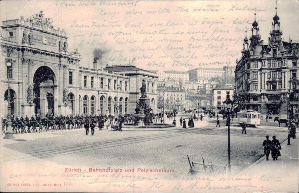 Zürich, Bahnhofplatz Vorderseite