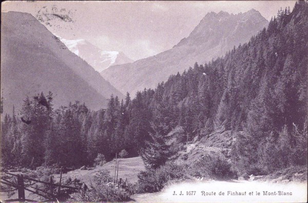 Route de Finhaut et le Mont-Blanc