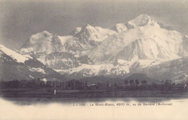 Le Mont-Blanc (4810m) vu de Genève (Bellevue)