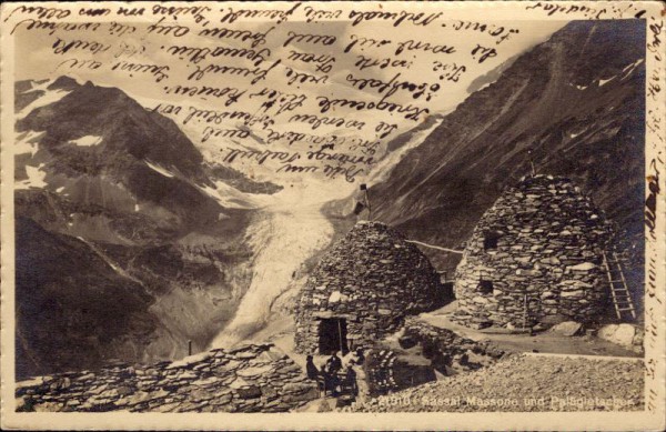 Sassal Massone und Palügletscher. 1917