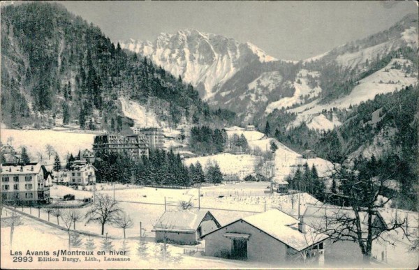 Les Avants s/Montreux en hiver Vorderseite