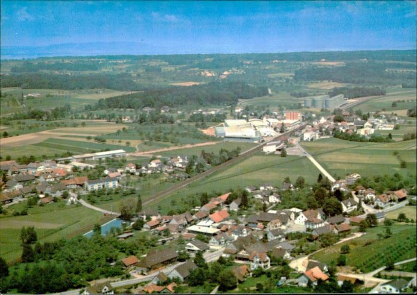 Erlen, Riedt, Ennetaach,  Flugaufnahme Vorderseite