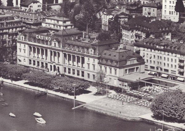 Casino-Kursaal, Luzern  -  Flugaufnahmen Vorderseite