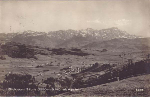 Blick vom Gäbris mit Alpstein