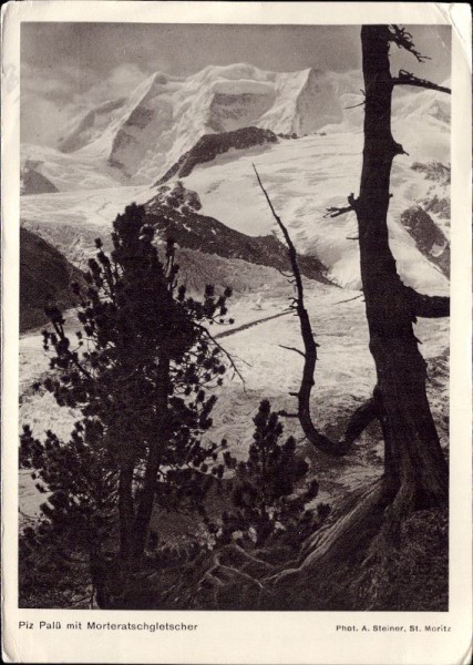 Piz Palü mit Morteratschgletscher. 1932