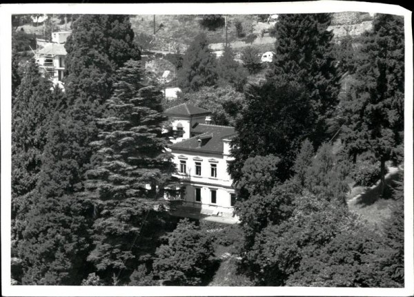 Weggis,  Haus im Wald - Flugaufnahme Vorderseite