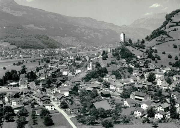 Sargans-Flugaufnahme Vorderseite