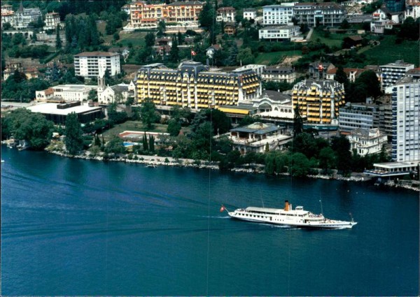 Montreux,Centre de Congres, Flugaufnahme Vorderseite