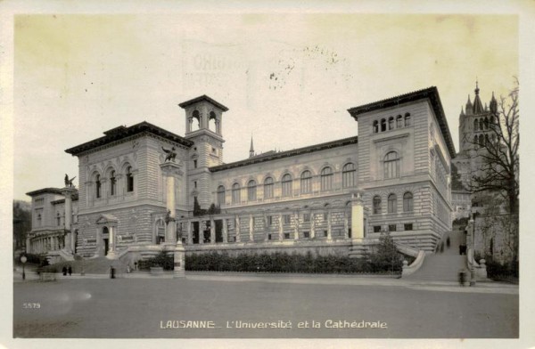 Lausanne, L'Universite et la Cathedrale Vorderseite