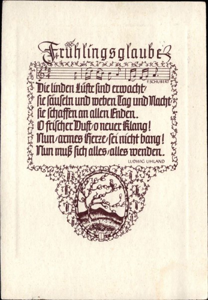 Frühlingsglaube, Ludwig Uhland