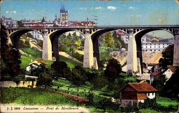 Lausanne - Pont de Montbenon. Vorderseite