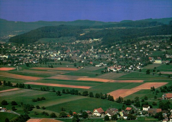 Hedingen ZH  -  Flugaufnahmen Vorderseite