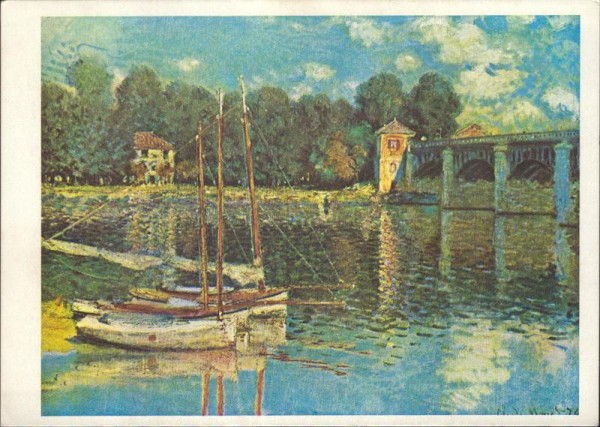 Monet ( 1840-1926) Eisenbahnbrücke Vorderseite