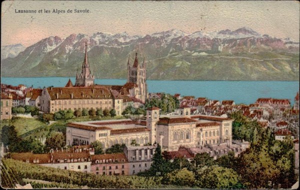 Lausanne et les Alpes de Savoie. Vorderseite