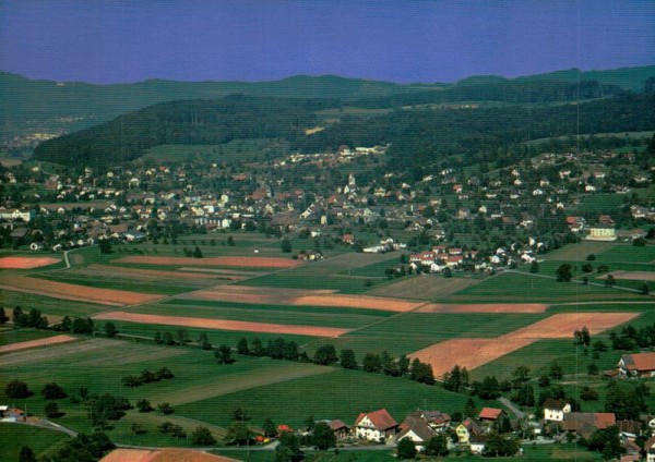 Hedingen ZH  -  Flugaufnahmen Vorderseite